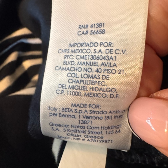 Chaps women’s Black and White Striped Shirt - Picture 4 of 7